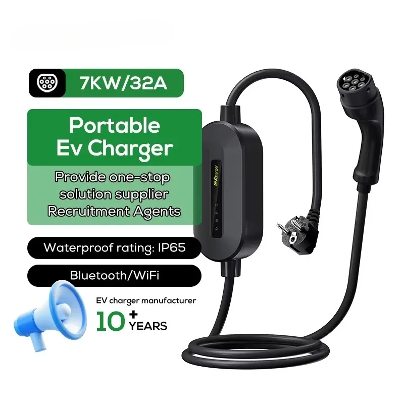 

Updated Portable EVSE Charger Type 2 Fast Level 2 Charging Station for Electric Cars 32A Output Current 3.5KW New