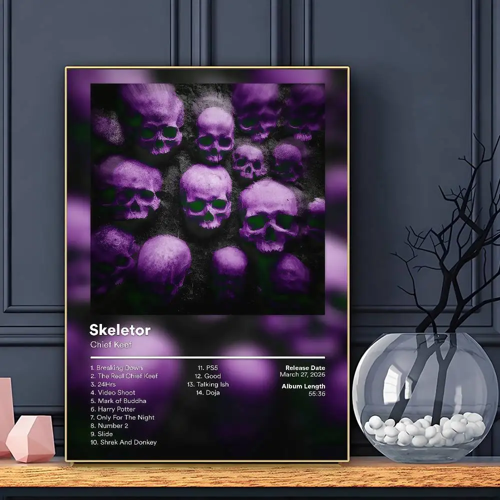 Rapper Chief Keef Poster HD Sticky Wall Art Printing Waterproof Home Living Bed Room Bar Aesthetic Decor