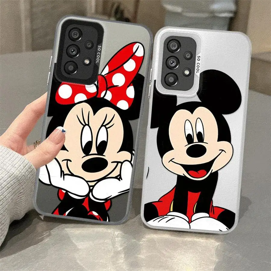 Disney Mickey Minnie Mouse Phone Case for Samsung Galaxy A15 A25 A16 5G A51 A52 4G A53 A54 A55 A71 A72 A73 Hard PC Cover