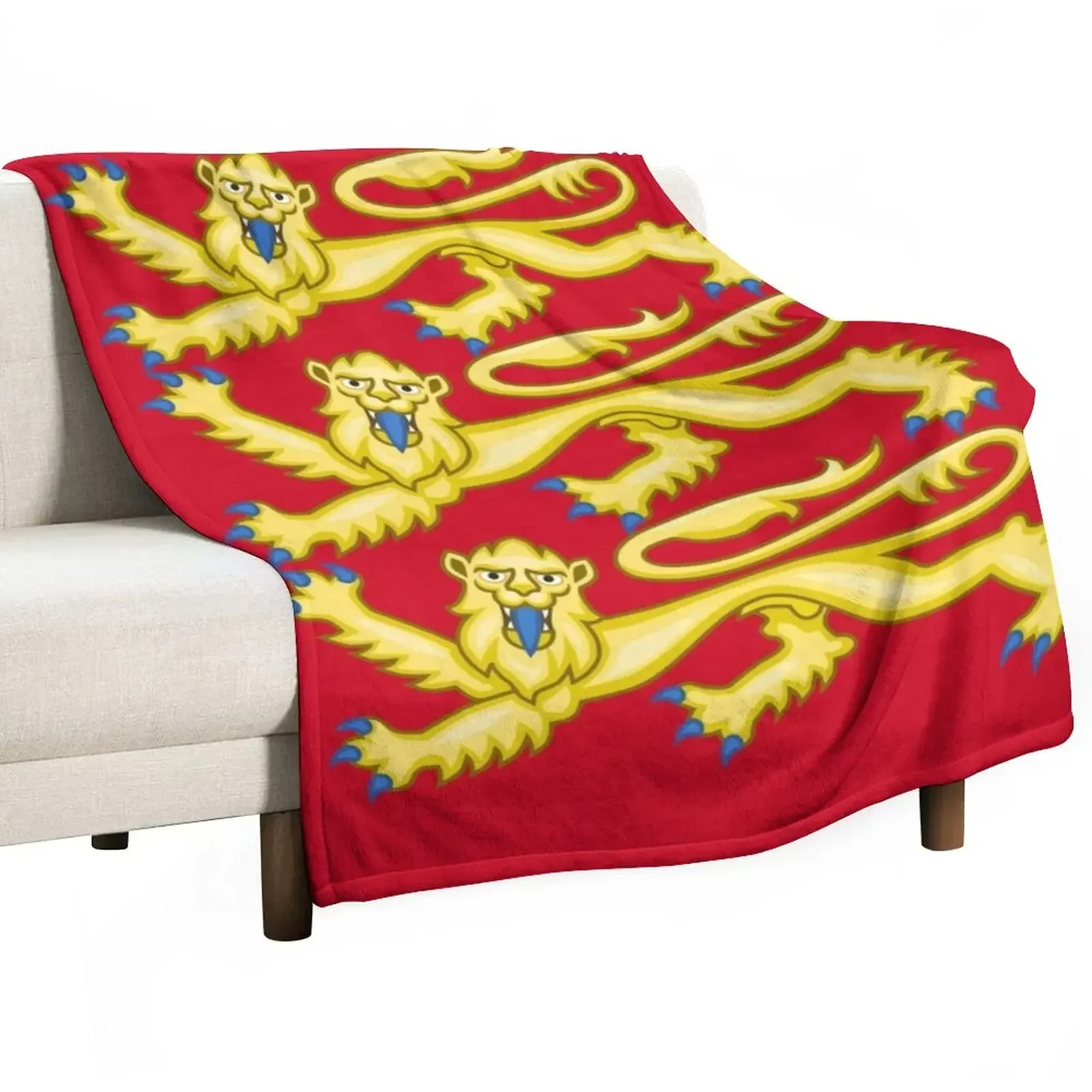 

Plantagenet Arms of England Throw Blanket Softest Luxury Brand Blankets