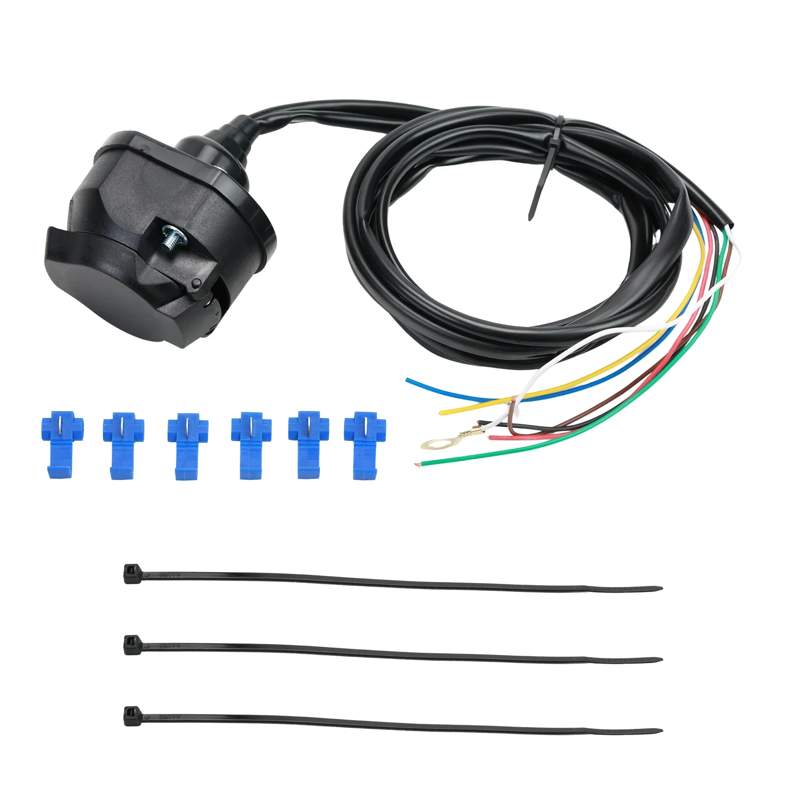 7 Pins Socket 12V Female Trailer Hitch Harness for Trailers and Agricultural Machines