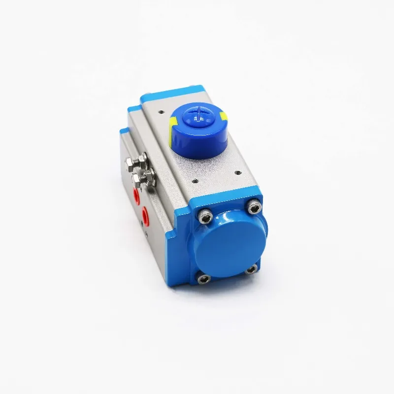 Single/Double Acting Pneumatic Actuator Blue 90 Degree Rotary Pneumatic Valve Actuator Ball Structure