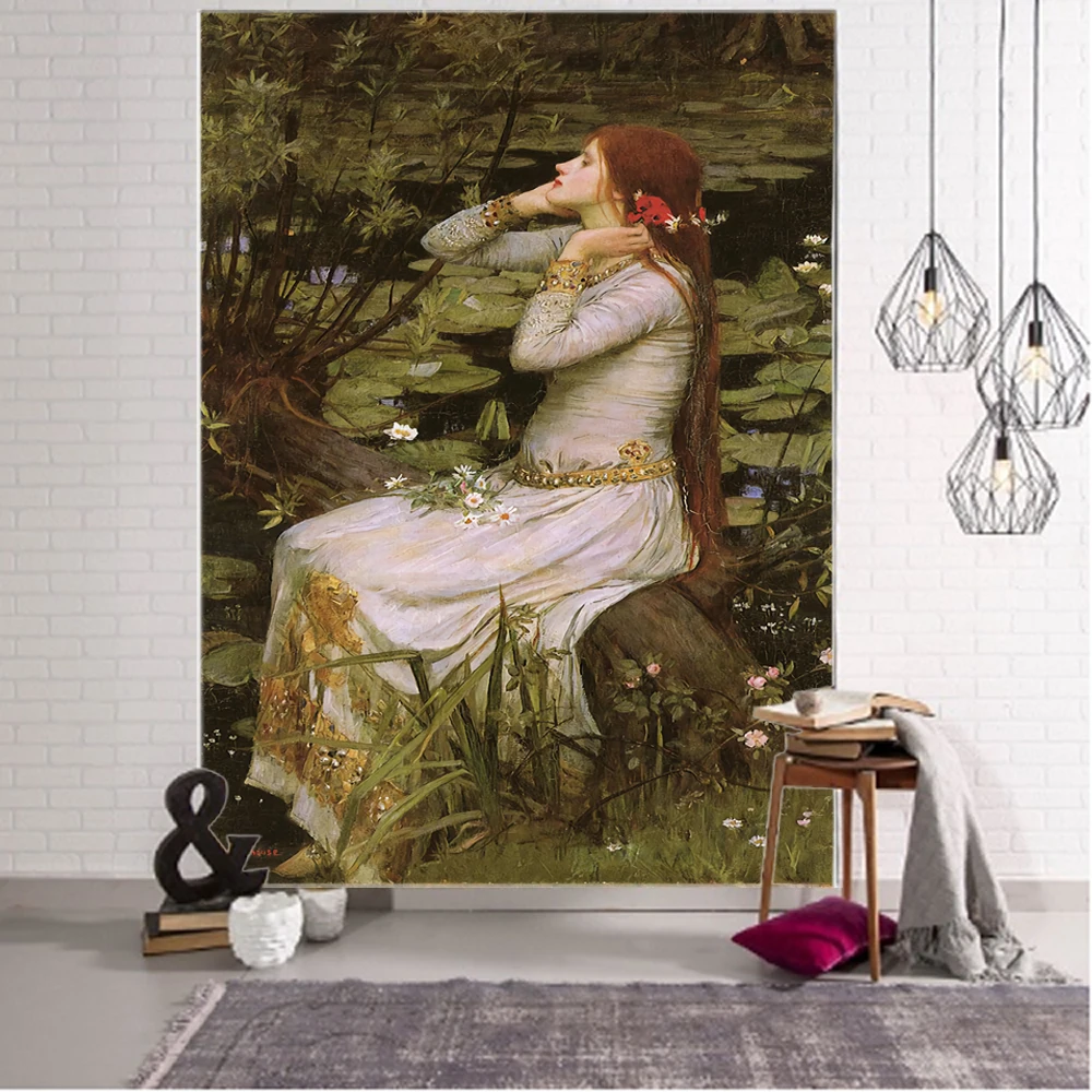 Classical boys and girls painting background decoration tapestry Classical figure painting background decoration tapestry