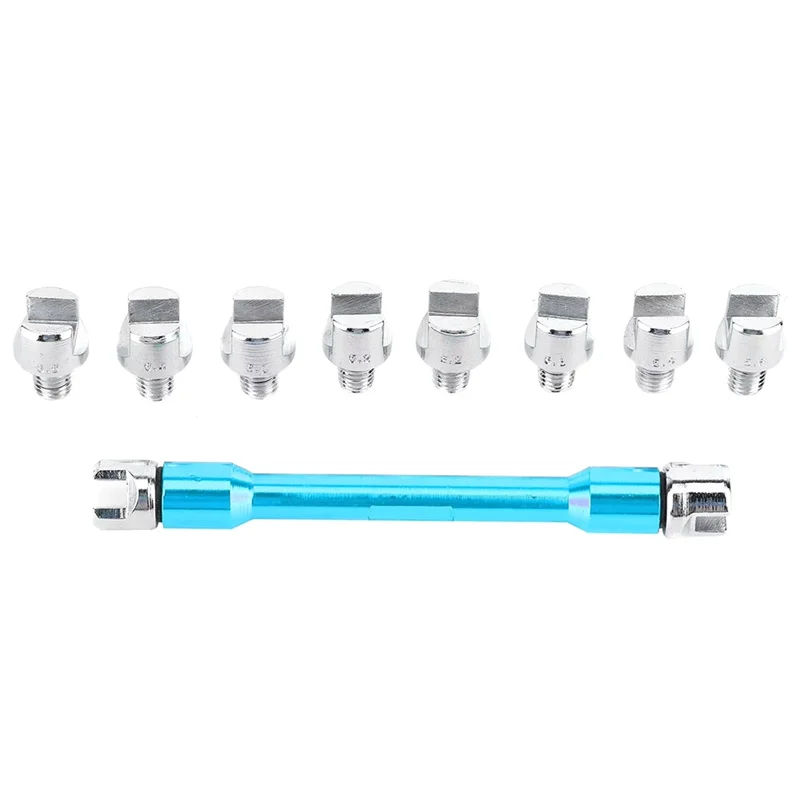 

Motorcycle Handle Spoke Wrench CNC Spanner Set For Most Motorbike Tire Repair Wrench- 93Mm/3.7In, 5.0-6.8Cm Length Blue