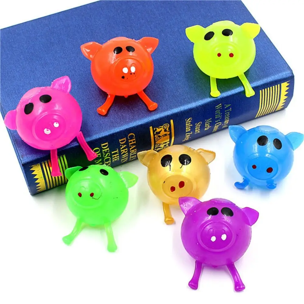 Sticky Pig Pig Head Water Ball Toy Vent Toy Splat Water Ball Jello Pig Fidget Toy Funny TPR Jello Pig Vent Toy Children Toys