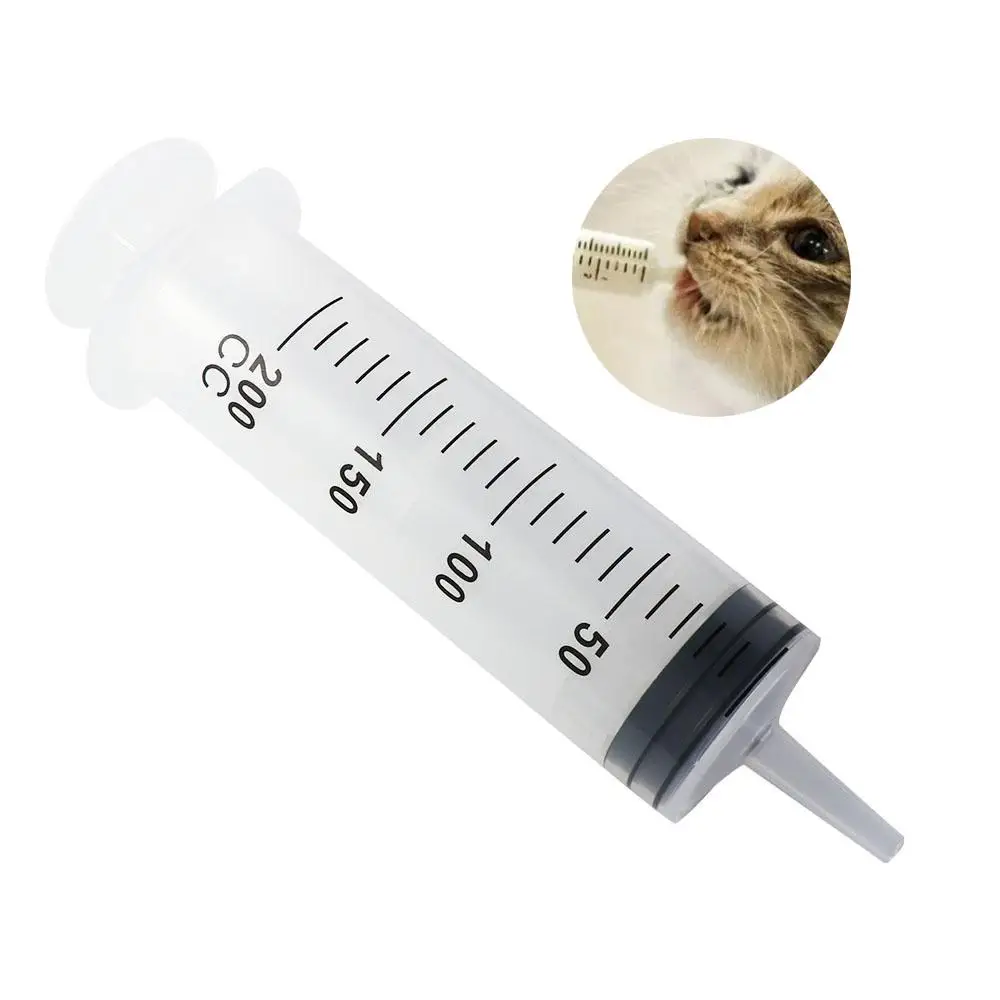 Transparent Large Capacity Syringe Reusable with Scale Measuring Syringe 60/100/200/300/500ML Plastic Pet Feeding Syringe