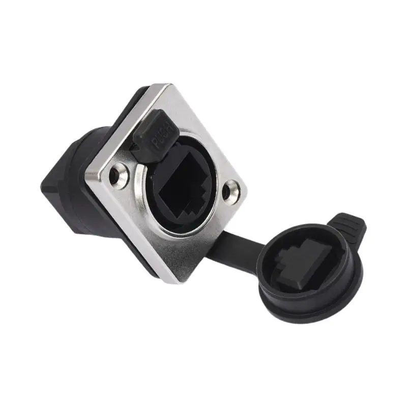 

Y1UB RJ45 Соединитель для монтажа на панели с запирающим интерфейсом, совместимый на 180/90 градусов, кабель Cat5/Cat6, металл