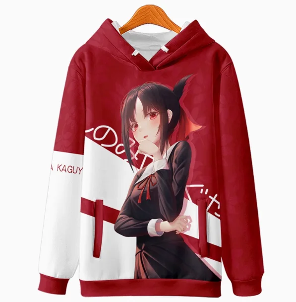 Anime Kaguya-sama：Love Is War Shinomiya Kaguya Hooded Hoodie Cosplay Autumn Winter Men Women Coat Loose Jacket Tops