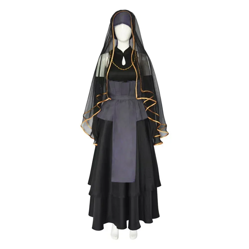 

Robe de mariée noire Cosplay Anime pour femmes, olympiques d'Halloween, robes gothiques, vêtements de fête ACGN