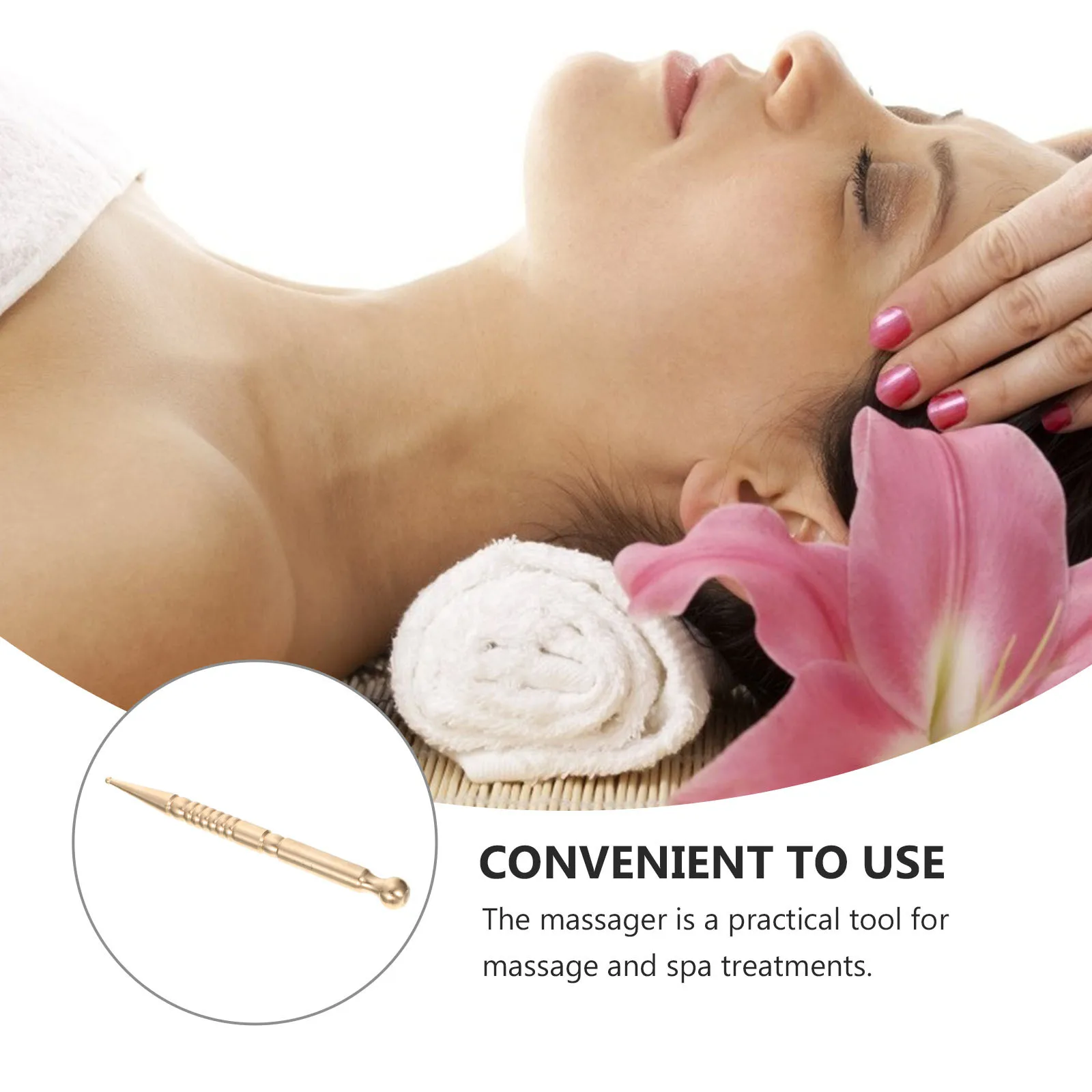 Bastone per massaggio dei punti di agopuntura portatile Massaggiatore meridiano per il corpo facciale durevole e compatto di alta qualità Strumento portatile Strumento per massaggio dei punti di agopuntura