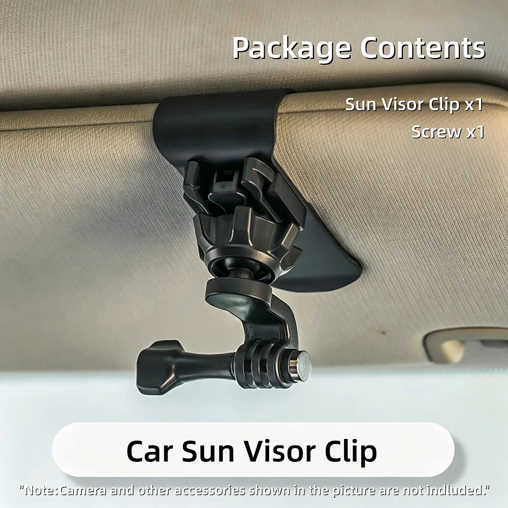 POV Car Sun Visor Camera Clip Anti-Wobble Holder for GoPro Hero13 12 DJI Action 5 Pro 6 4 Insta360 Driving Recording Accessories
