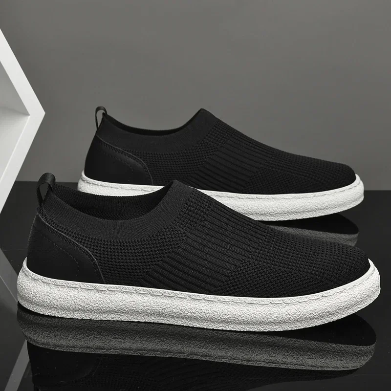 Modne nowe męskie buty Oxford z grubą podeszwą wysokie buty oddychające lekkie męskie buty na co dzień minimalistyczne