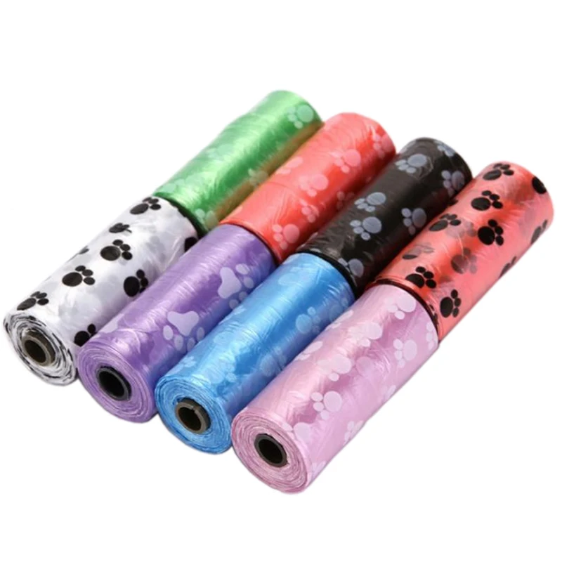 6 Rolls Pet Poop Bags Disposable Dog Waste Bags, Bulk Poop Bags with Leash Clip and Bone Bag Dispenser Bags with Prints