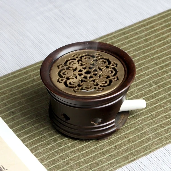

Creative Copper Incense Burner Home Decor Pure Copper Tea Warmer Sandalwood Incense Holder Aromatic Lamp Stand Crt Gift