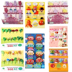 Neue Tier Obst Gabel Schloss Obst Essen Picks Bento Box Picks Cartoon Tier Lebensmittel Zahnstocher Bento Box Zubehör