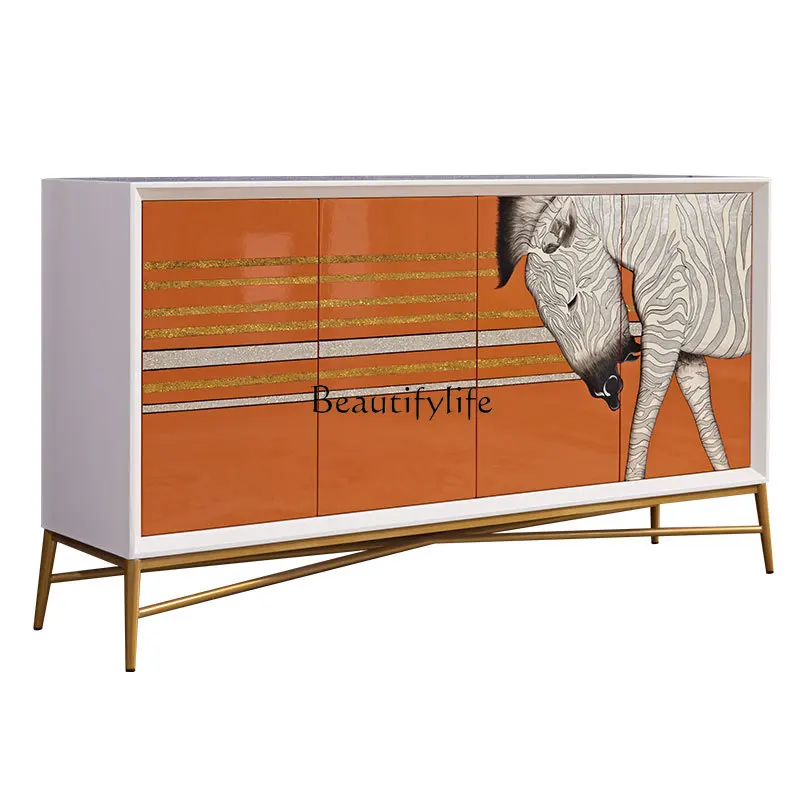 

Modern simple living room popular orange orange orange porch partition decorative cabinet locker