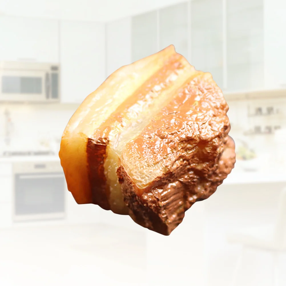 

2PCS Simulated Red-cooked Pork Model Imitated Photographing Props Creative Photo Accessories for Store