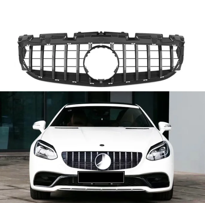 Automotive Parts Radiator Grille For 2016-2019 Mercedes Benz SLC Upgrade SLC R172 GTR Front Grille