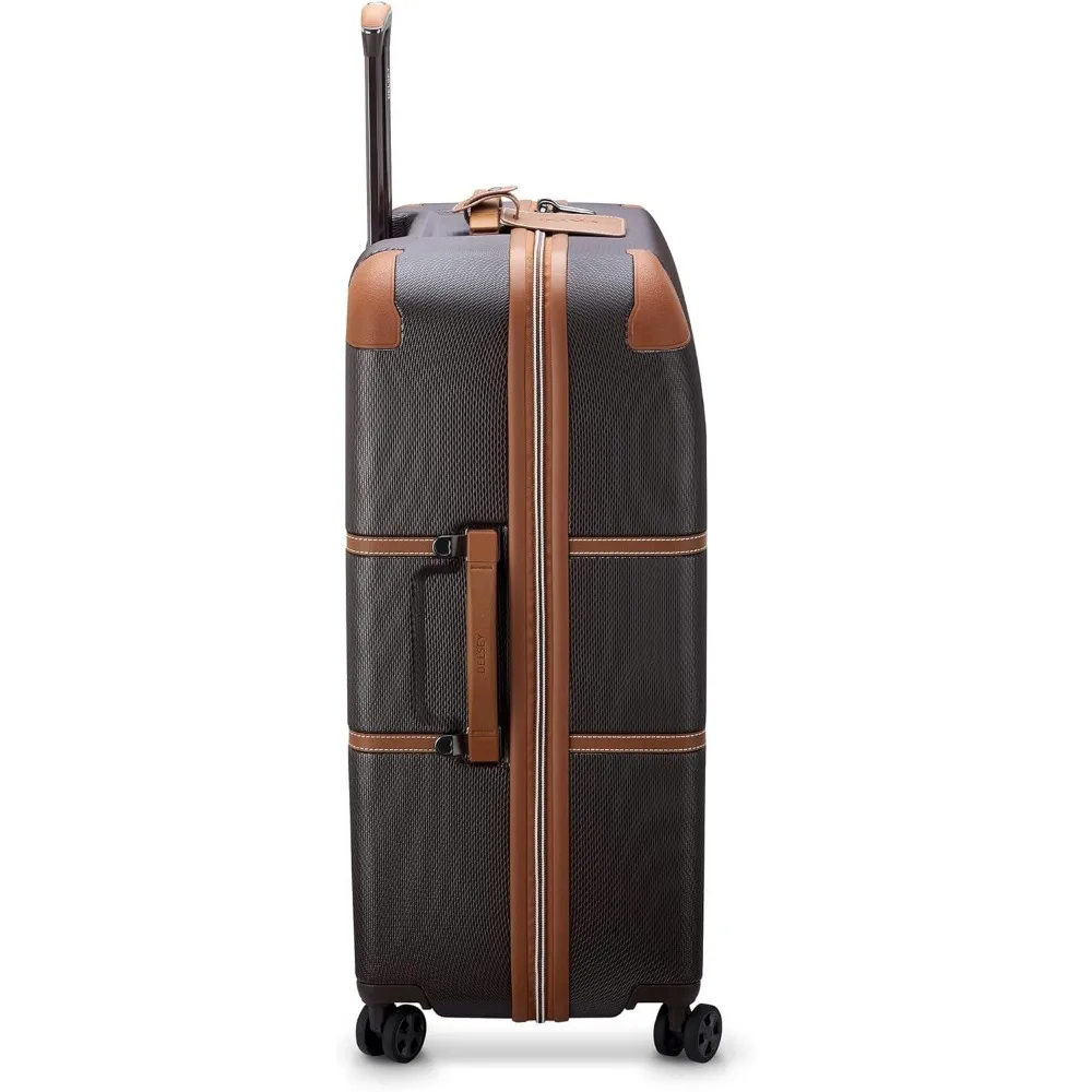 Conjunto de bagagem giratória rígida abs de 3 peças em ouro rosado, 20/24/28 polegadas