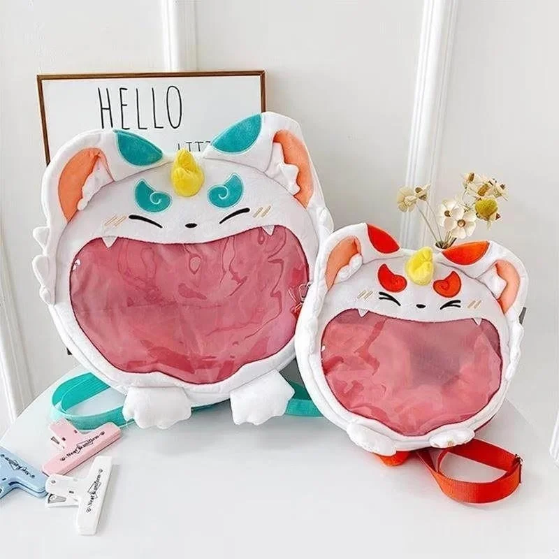 Bilibili Goods You Shou Yan Uwa Series Plush Ita Bag Transparent Crossbody Backpack For Adult Daily Outdoor Travel