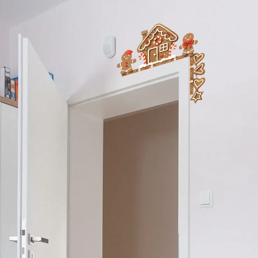 Gingerbread House & Man Christmas Wall Sticker Removable Vinyl Decal For Kids Baby Room Bedroom Nursery Decoration Wall Decal view 5
