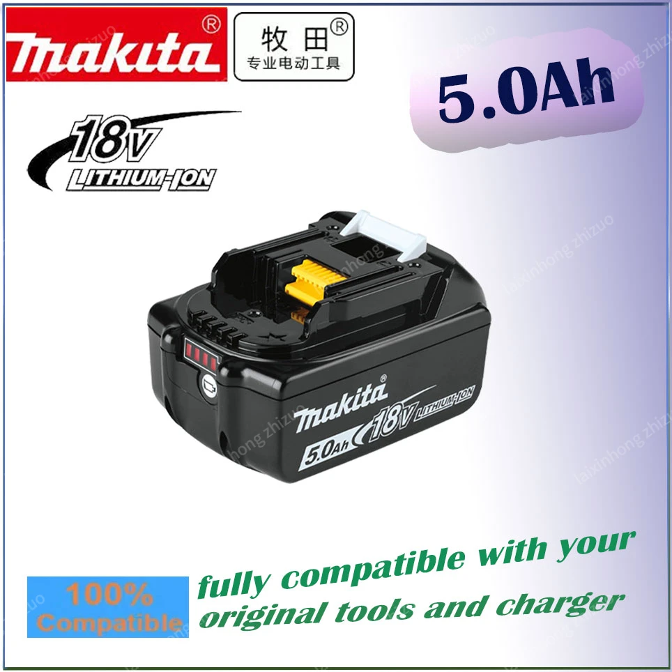 

Makita Original Lithium ion Rechargeable Battery 18V 5000mAh 18v drill Replacement Batteries BL1860 BL1830 BL1850 BL1860B