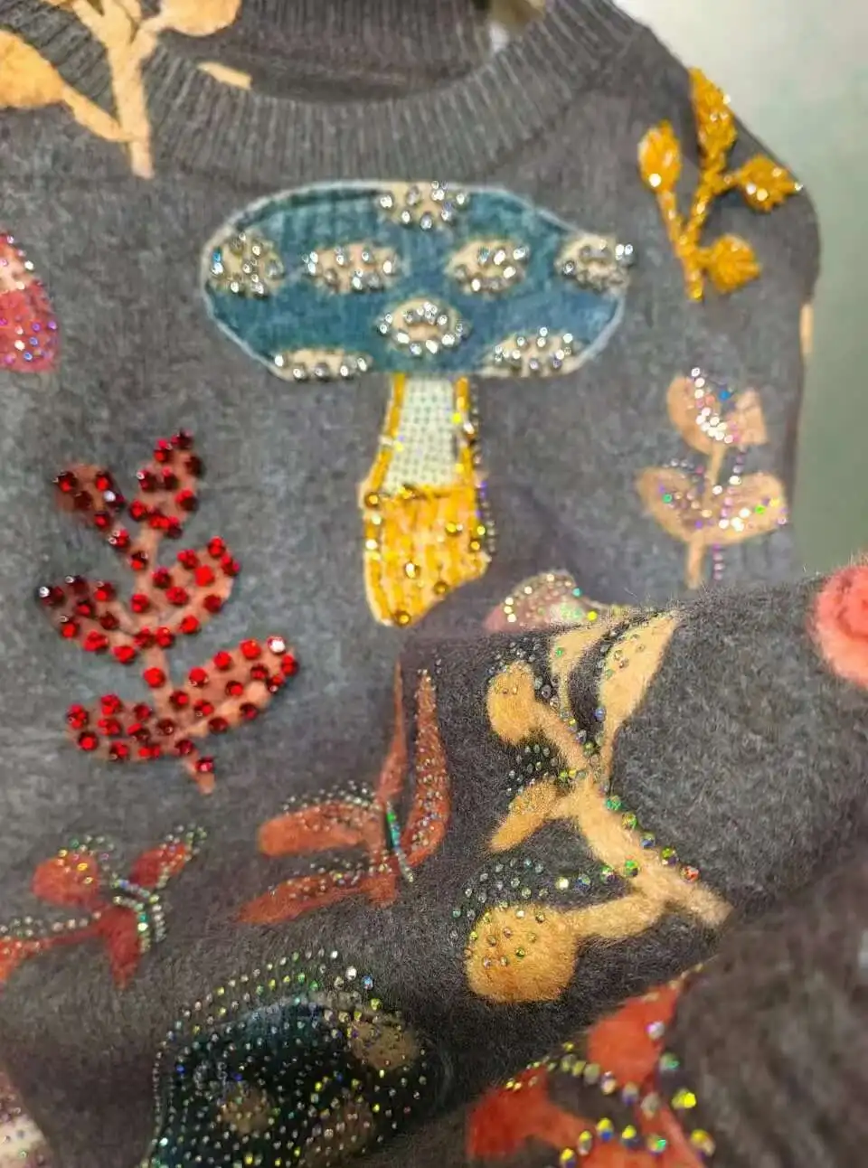 الاتجاه الجديد الخريف الشتاء الملابس البريق Dias سترة المرأة تريكو Y2K البلوز أبلى محبوك القمم الملابس النسائية