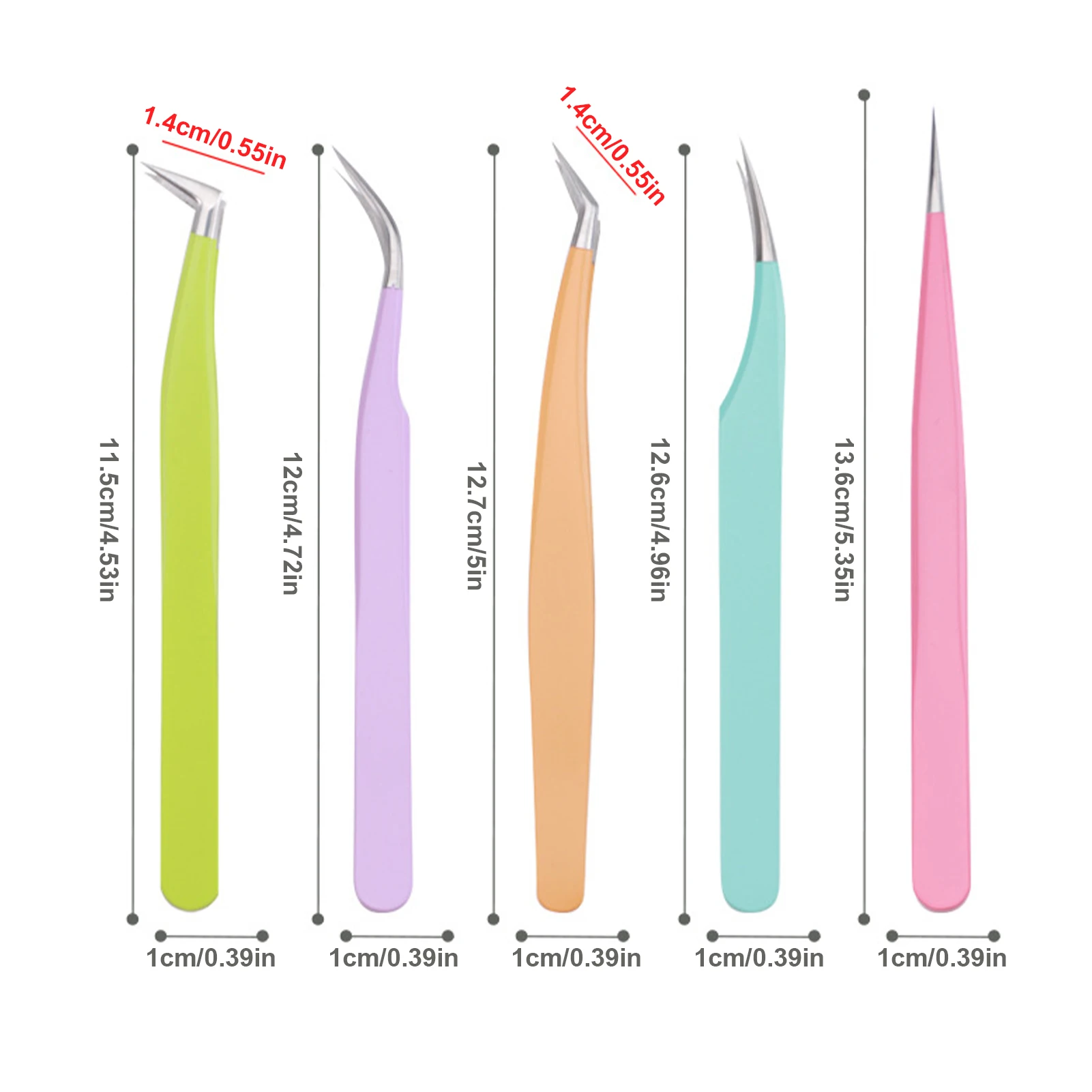 Pinzas multifuncionales, pinzas para pestañas de acero inoxidable, parches para injerto de pestañas postizas, ayuda para pestañas postizas, pinzas portátiles