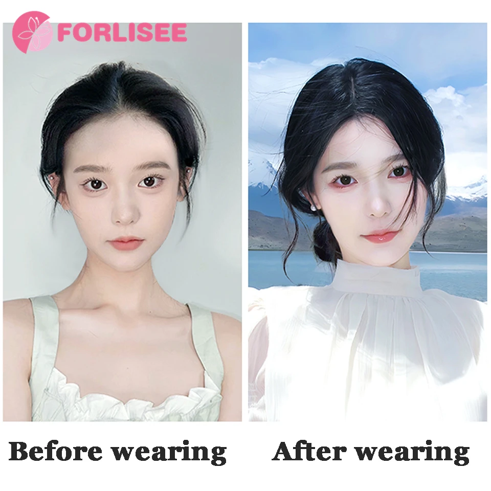 FORLISEE Bangs Wig Summer Light And Breathable Newly Upgraded Lanugo Hair Bangs Mid-line Top Wig Piece