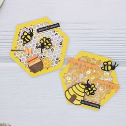 KLJUYP Honeybee wykrojniki do metalu papier do notatnika wykrojniki do scrapbookingu