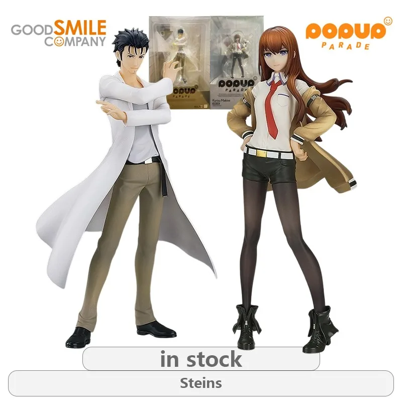 GSC Original POP UP PARADE Steins serie Ryutaro Okabe \ Kurisu Makise Anime figura no móvil estatua modelo juguetes regalos para niños