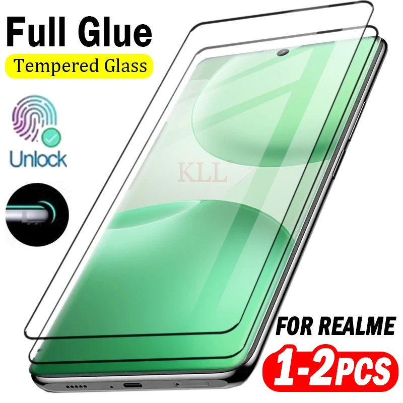 

1-2pcs 3D Curved Full Glue Tempered Glass For Realme P4 Pro P3 Ultra P2 P1 Narzo 80 60 Pro Screen Protector Unlock Glass
