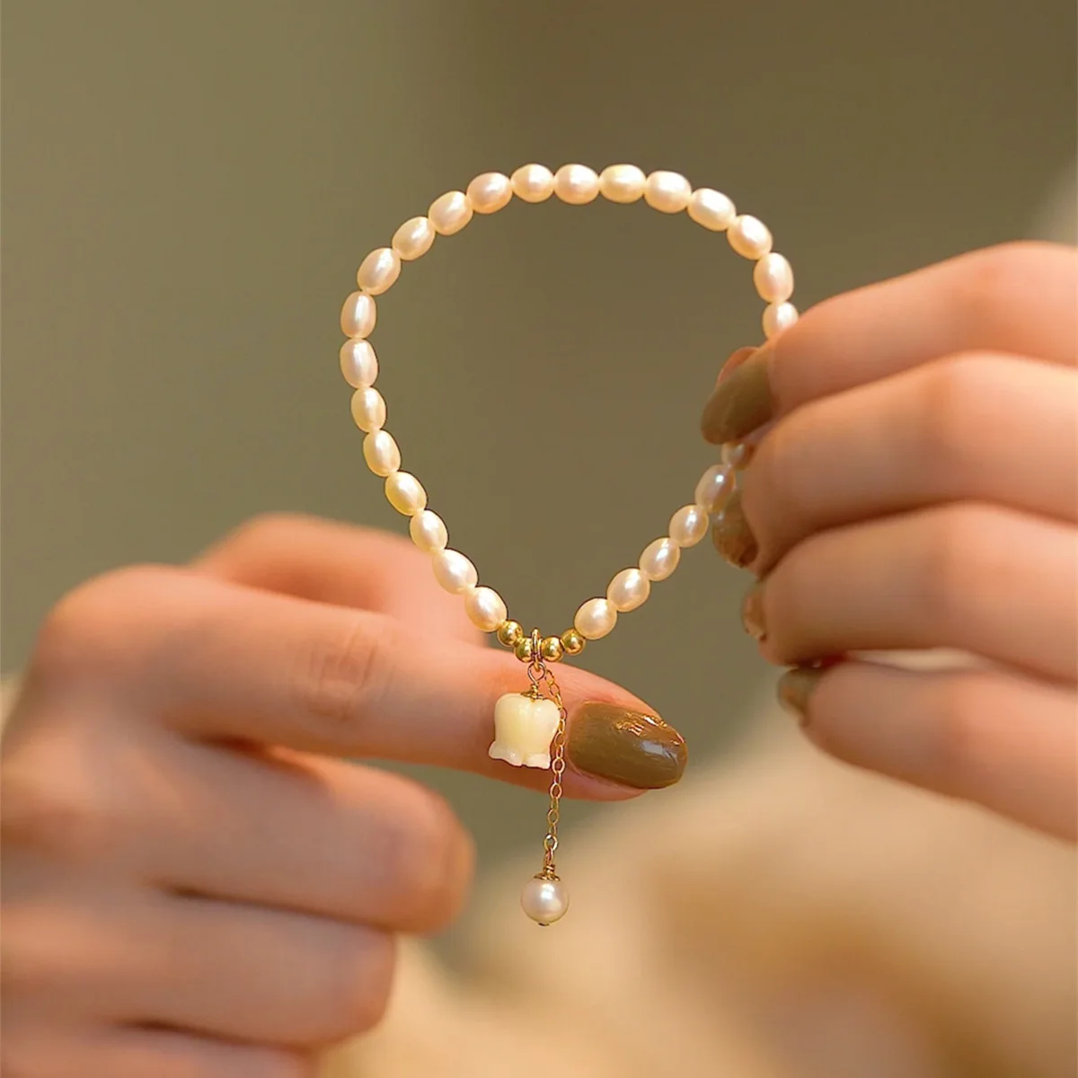 

2026 New Slim Small Pearl Bracelet 14K Gold Filled Lily Shell Minimalist Elegant Versatile Jewelry For Women