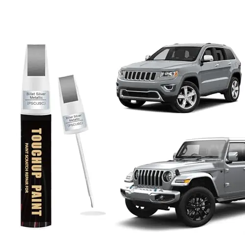 Billet Silver Metallic(PSC/JSC) Car Paint Touch Up Pen Compatible with JEEP,Automotive Scratch Remover for Nicks & Chips Repair