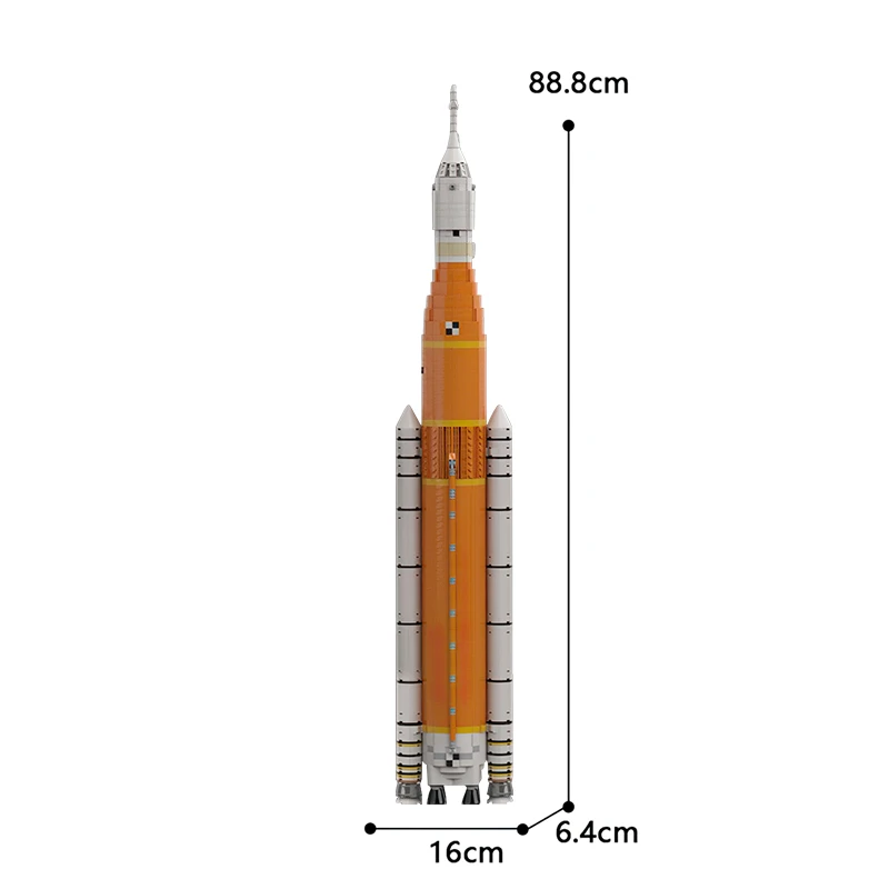 MOC The Strongest Super Heavy Space Launch System Artemis SLS Block 1 (1:110 Saturn V scale) Building Block Set Child Gifts