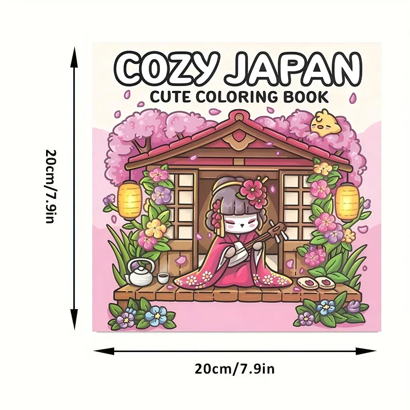 2/3/4/5 PCS Cozy Japan Coloring Book for Adult | 28 Pages Colouring Book, Drawing Supplies for Christmas, Valentine’s Day