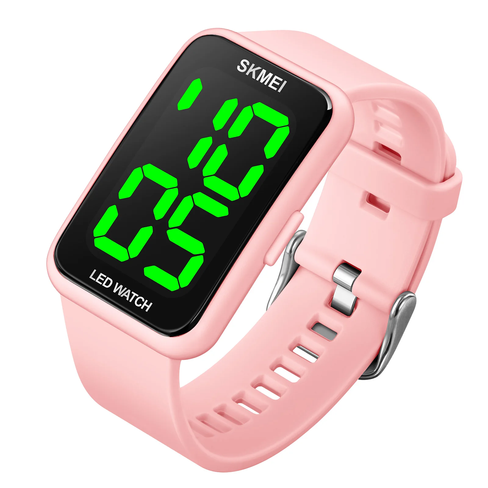 

SKMEI Fashion LED Display Square Watch Big Character Display Waterproof Minimalist Creative Unisex Electronic Watch 1873