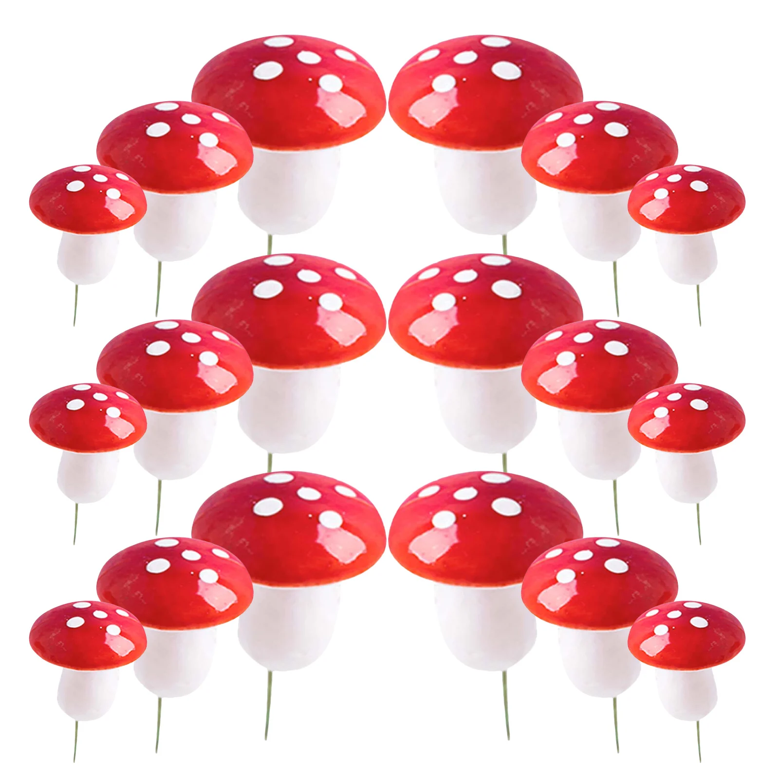 

30Pcs Mushroom Cake Inserts Premium Foam DIY Dessert Picks No Assembly Needed Baking Decorations for Cakes Cupcakes