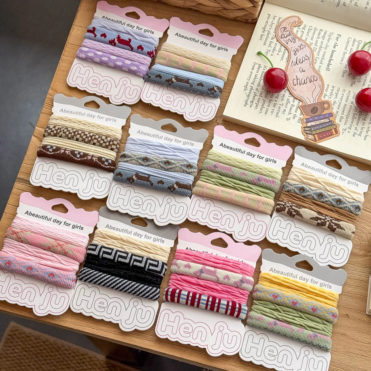 Hair Scrunchie Dopamine Colorful Small High Elastic Gentle on Hair Baby Girls Commute Versatile Lightweight Soft Fabric