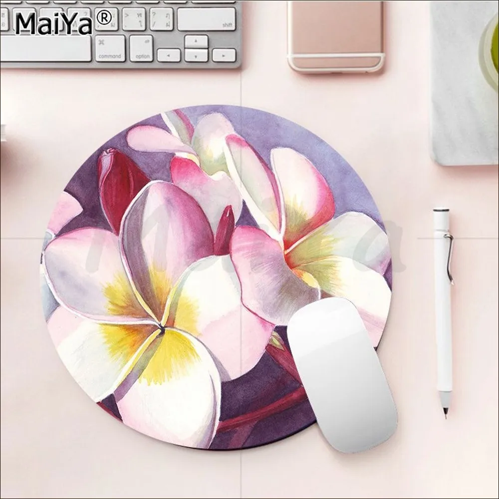 Flower Painting Mousepad Rubber Small Speed Version Game Computer Keyboard Office Table Mat PC Laptop Mouse Mat Writing Mats