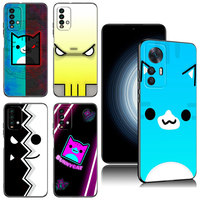 Game Geometry Dash Phone Case For Xiaomi Redmi Note  5 6 7 K40 K60 Pro 7A 8A 9A 9C 9i 9T 10A 10C 12C A1 A2 Plus 4G Black Cover