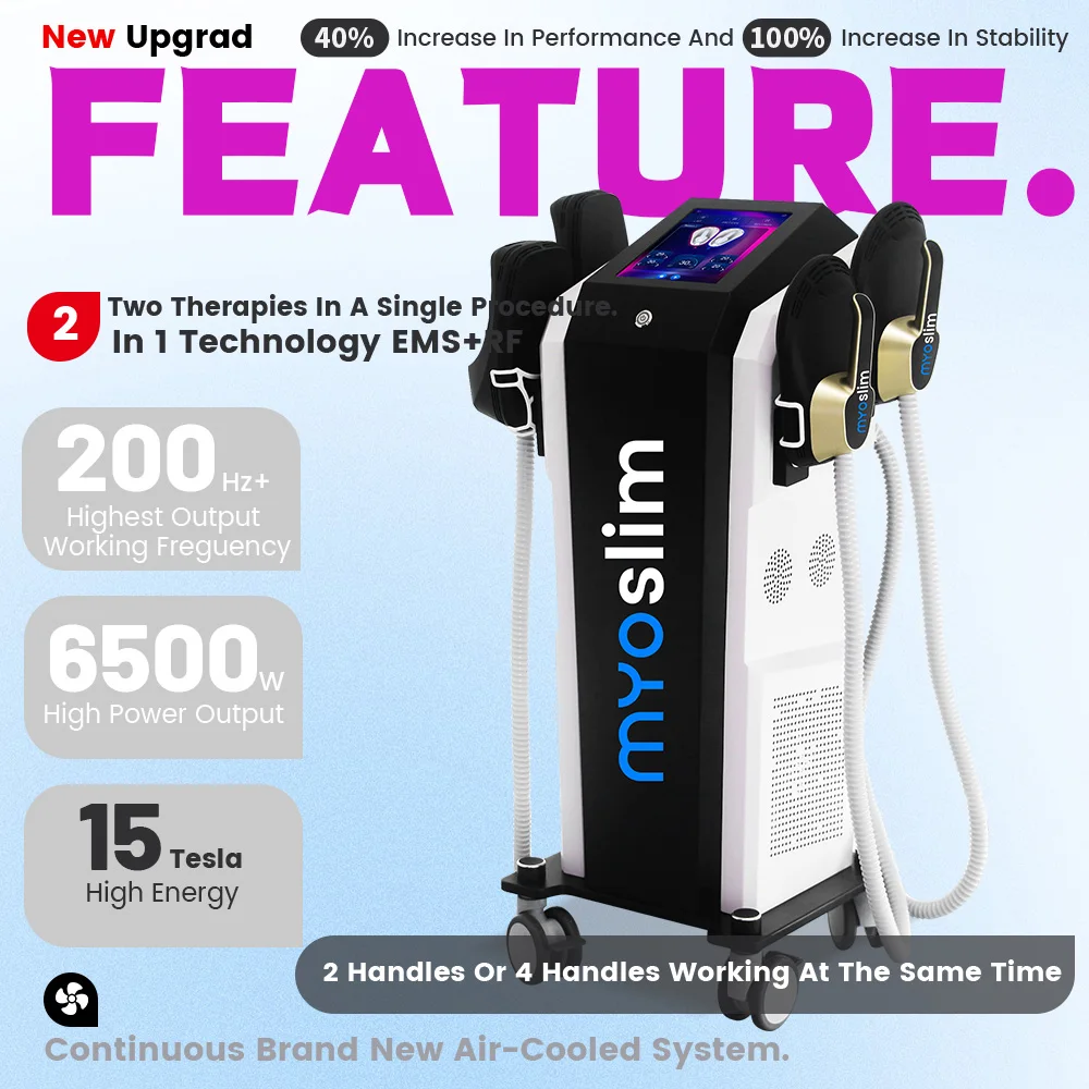 

Professional MYOslim Neo HIEMT Muscle Stimulation RF Machine 6500W EMS Body Sculpting Equipment for Fat Burning And Slimming
