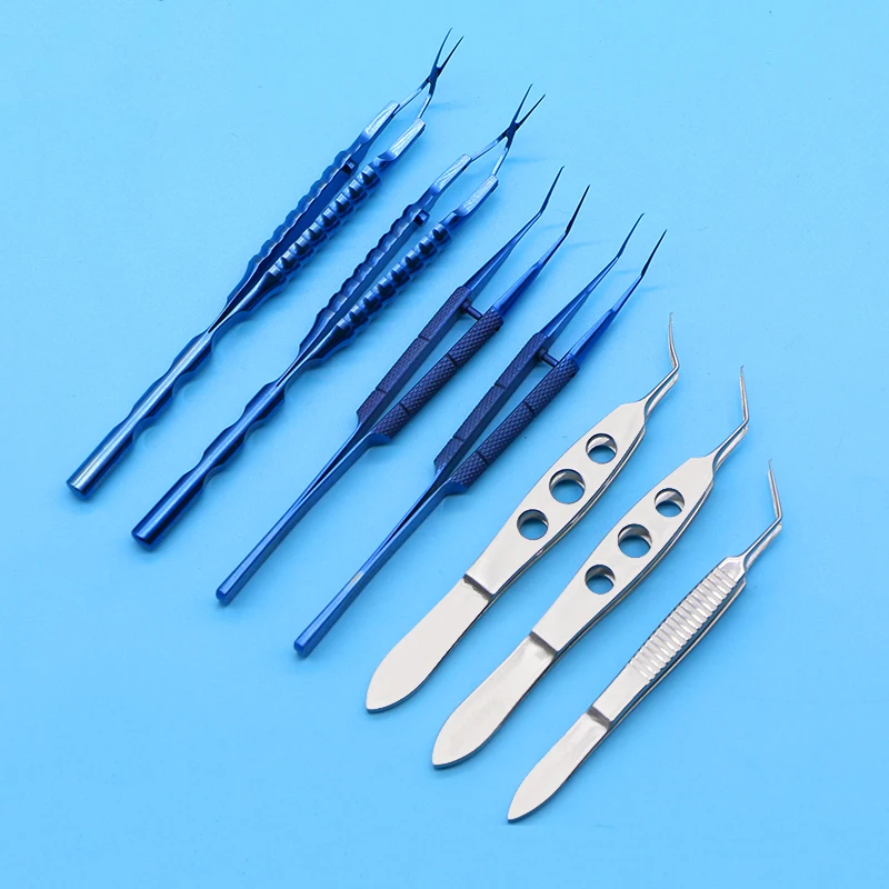 Ophthalmic instruments Titanium alloy Haff capsulorhexis forceps 11cm capsulorhexis forceps Curved angular small incision 1.8