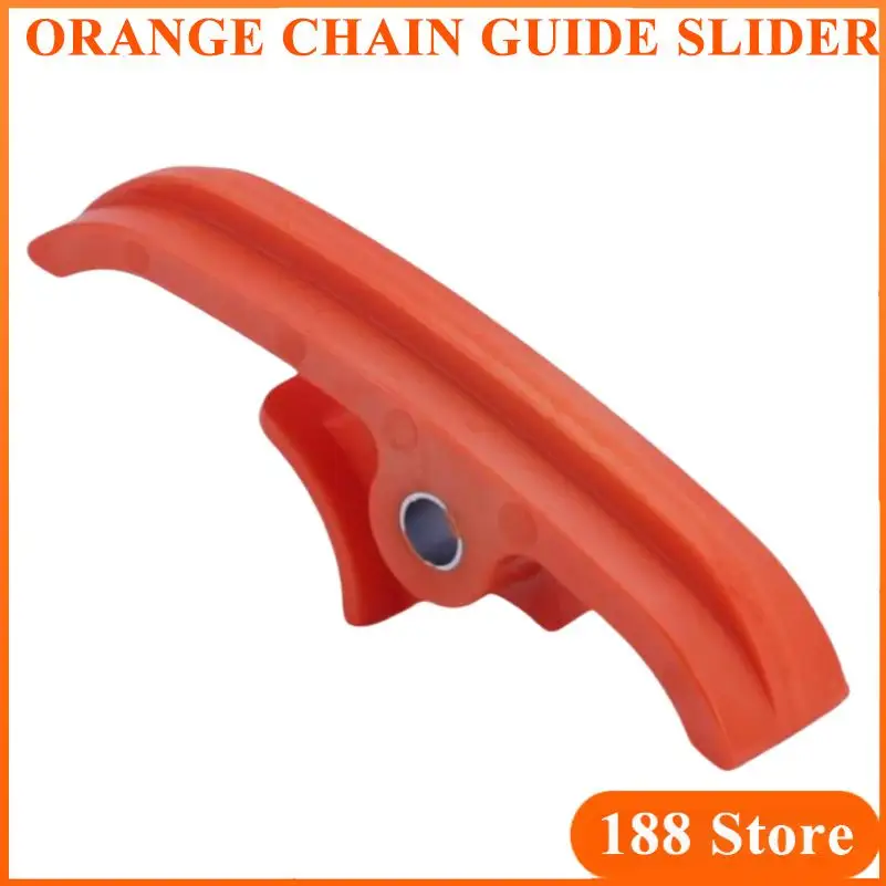 Off-road vehicle orange chain guide slider flat fork rubber block fits fork screw fixing
