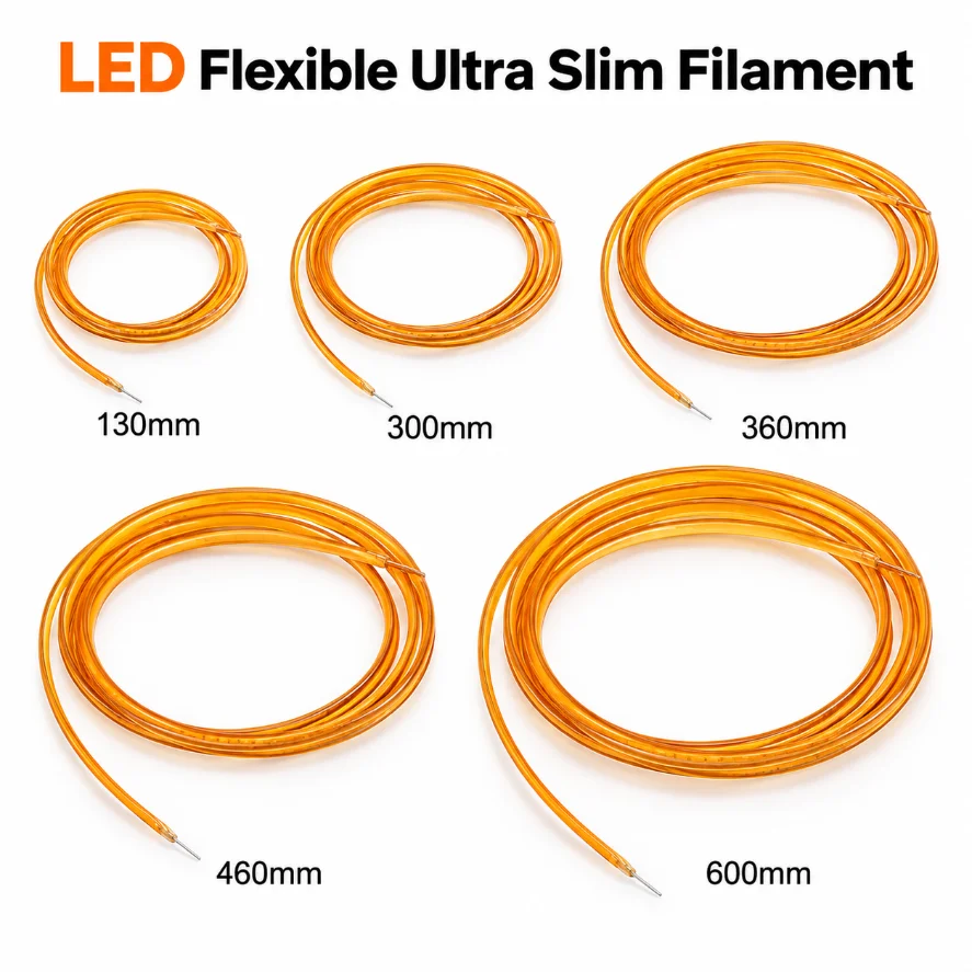 DC12V Ultra Slim Flexible LED Filament DIY Edison Bulb Lamp Parts 2200K Warm Light COB Filament Light for DIY Decor light Making