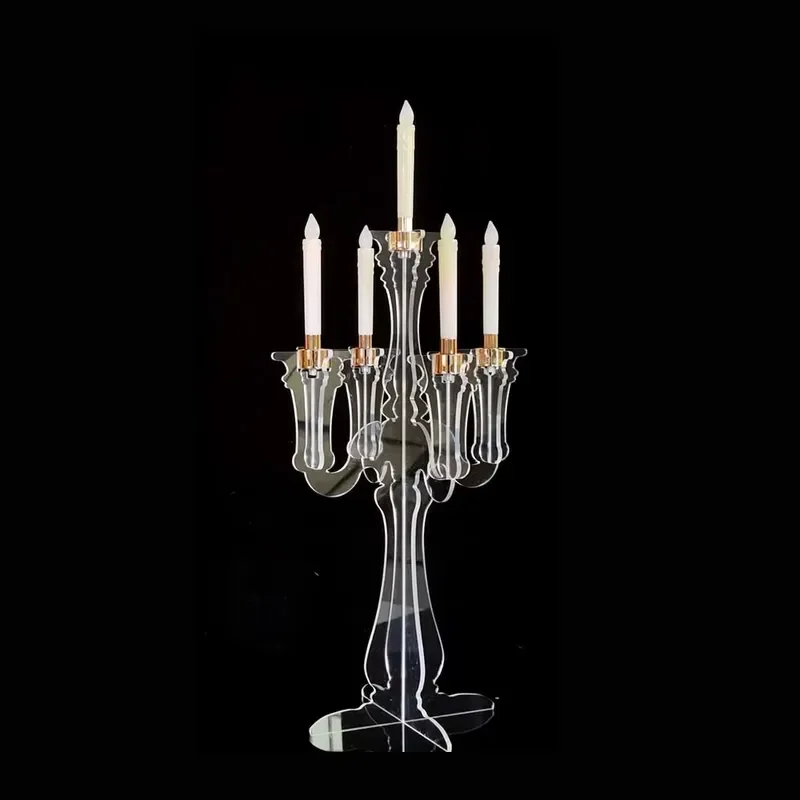 Wedding ornament transparent acrylic crystal candlestick acrylic candlestick candlestick wholesale