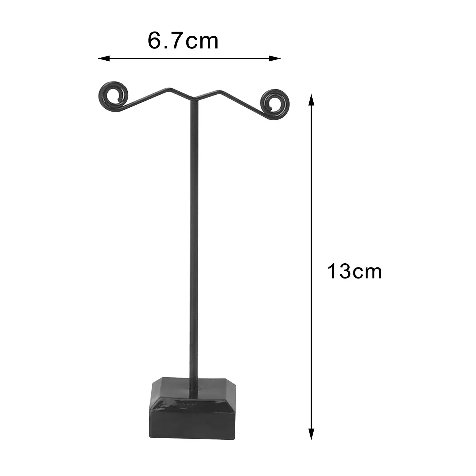 Metal Support Acrylic Bottom Earring Display Stand Photography Props Durable