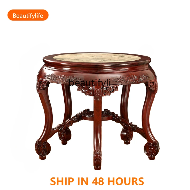 

Rosewood Small round Table Sandal Wood round Table Ming and Qing Antique Reproduction Furniture Chinese Dining TableFH