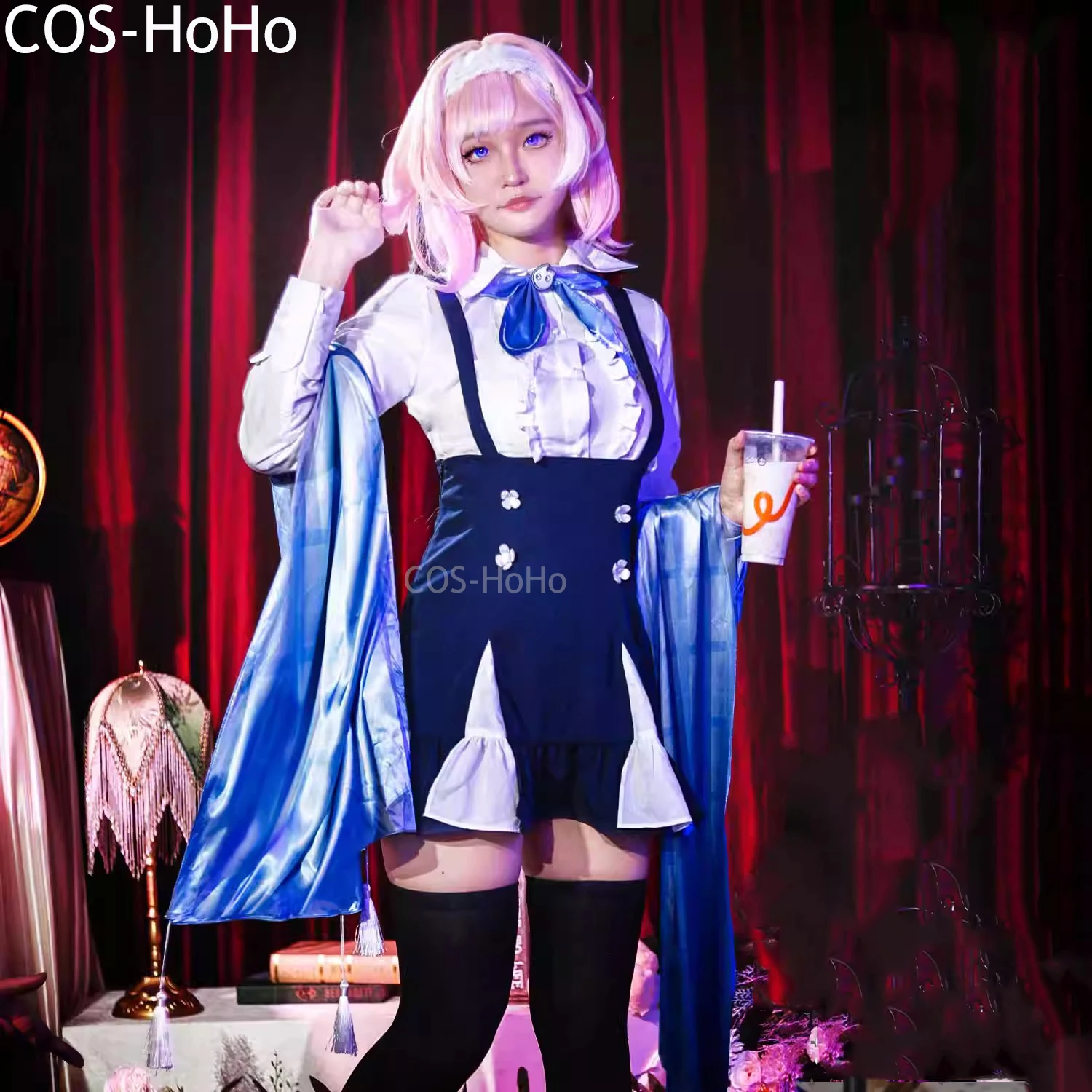 

COS-HoHo Honkai Impact 3rd Elysia Game Suit Cosplay Costume Sweet Lovely Uniform Halloween Party Role Play Outfit Women XS-XXL