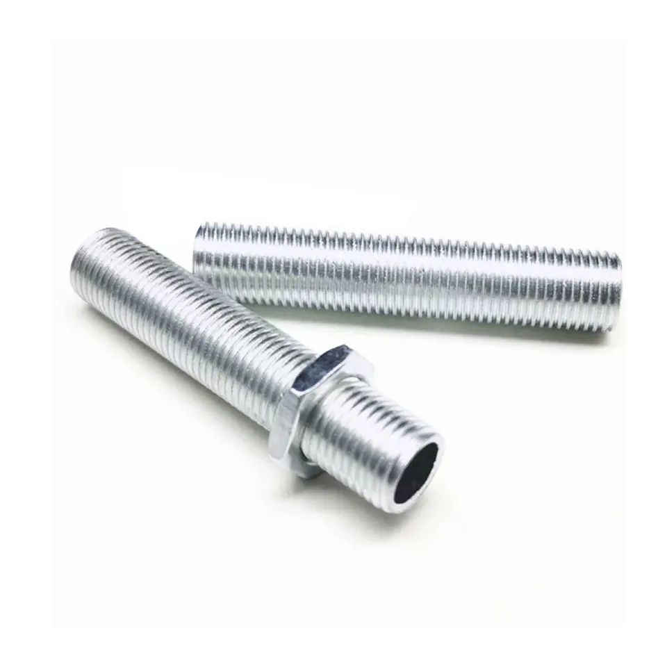 2Pcs M10*1.0mm Hollow Tooth Tube Galvanized Led Lamp Head Link Fixed Base Support Rod Internal Thread Hollow Screw Tube